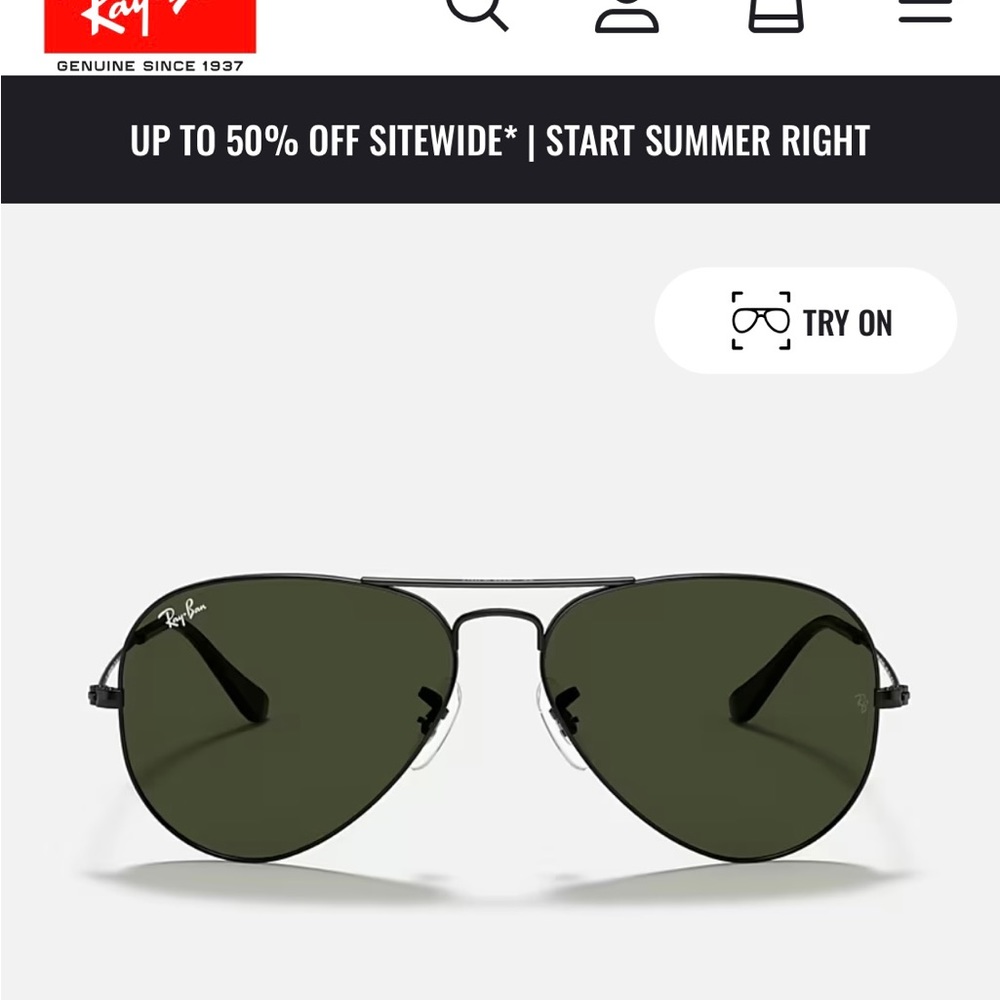 Ray-Bans Aviator Black Classic